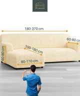 Größe L-Form Sofa L