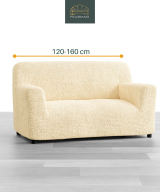 Sofabezug-2-Sitzer-Größe-Mikrofaser-Filigrand