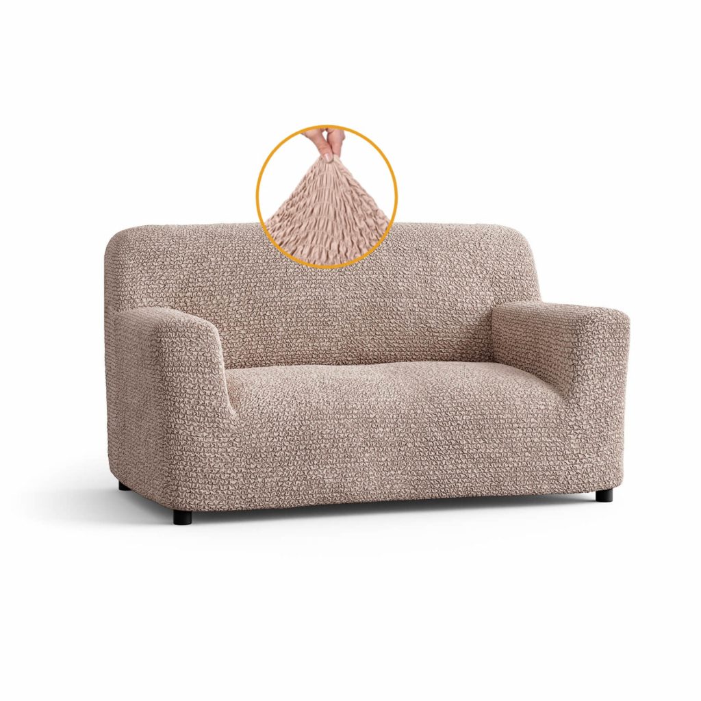 Sofabezug-2-Sitzer-Mikrofaser-Filigrand-puder