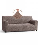 Sofabezug-3-Sitzer-Mikrofaser-Filigrand-mittelbraun