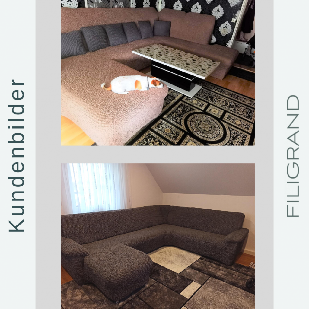 Kundenbilder U-Form Sofabezug links Filigrand