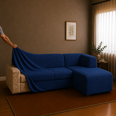 Bezug für Ecksofa mit Halbinsel rechts