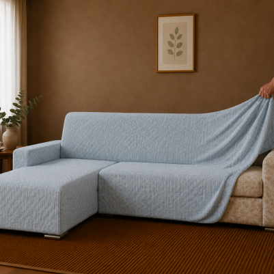 Bezug für Ecksofa (L-Form) mit Ottomane links